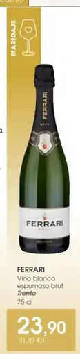 Supermercados Plaza FERRARI Vino blanco espumoso brut Trento oferta