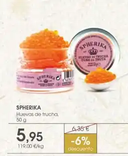 Supermercados Plaza SPHERIKA Huevas de trucha oferta