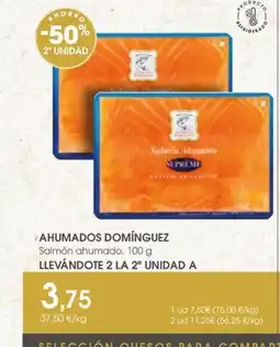 Supermercados Plaza AHUMADOS DOMÍNGUEZ Salmón ahumado oferta
