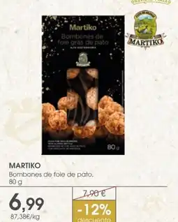 Supermercados Plaza MARTIKO Bombones de foie de pato oferta