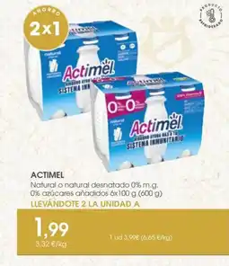 Supermercados Plaza ACTIMEL Natural o natural desnatado 0% m.g. 0% azúcares añadidos oferta