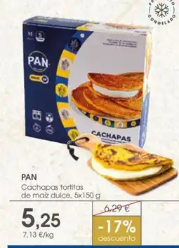 Supermercados Plaza PAN Cachapas tortitas de maíz dulce oferta