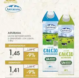 Supermercados Plaza ASTURIANA Leche semidesnadata o desnatada con calcio oferta