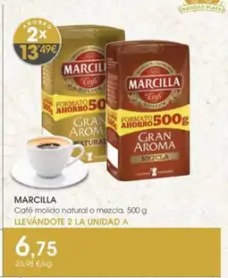 Supermercados Plaza MARCILLA Café molido natural o mezcla oferta