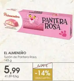 Supermercados Plaza EL ALMENDRO Turrón de Pantera Rosa oferta