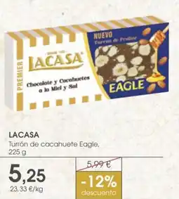 Supermercados Plaza LACASA Turrón de cacahuete Eagle oferta