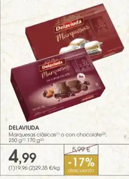 Supermercados Plaza DELAVIUDA Marquesas clásicas o con chocolate oferta