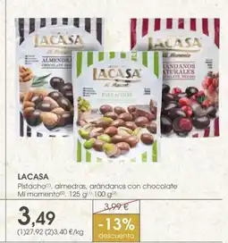 Supermercados Plaza LACASA Pistacho, almedras, arándanos con chocolate Mi momento oferta