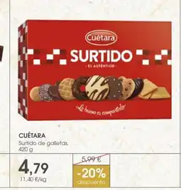 Supermercados Plaza CUÉTARA Surtido de galletas oferta