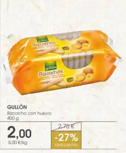 Supermercados Plaza GULLÓN Bizcocho con huevo oferta