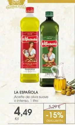 Supermercados Plaza LA ESPAÑOLA Aceite de oliva suave o intenso oferta