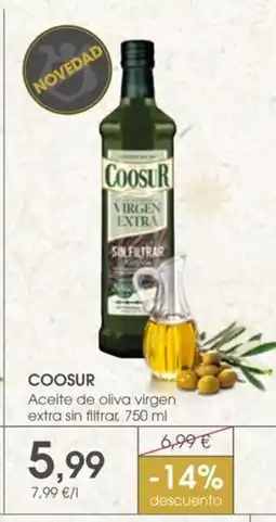 Supermercados Plaza COOSUR Aceite de oliva virgen extra sin filtrar oferta