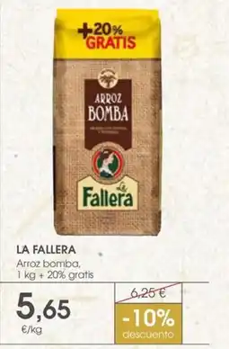 Supermercados Plaza LA FALLERA Arroz bomba oferta