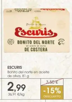 Supermercados Plaza ESCURIS Bonito del norte en aceite de oliva oferta