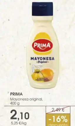 Supermercados Plaza PRIMA Mayonesa original oferta