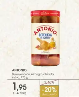 Supermercados Plaza ANTONIO Berenjena de Almagro aliñada vidrio oferta