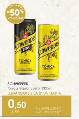 Supermercados Plaza SCHWEPPES Tónica regular y zero oferta
