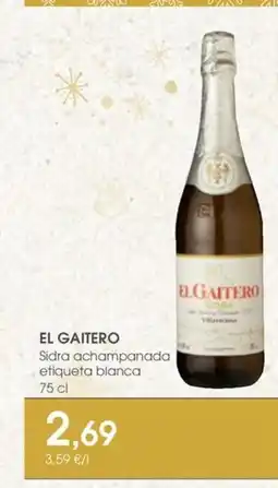 Supermercados Plaza EL GAITERO Sidra achampanada etiqueta blanca oferta