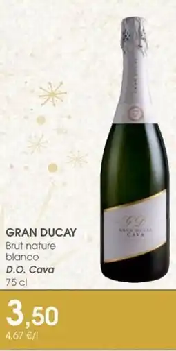Supermercados Plaza GRAN DUCAY Brut nature blanco D.O. Cava oferta
