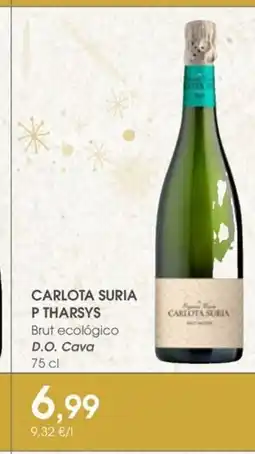 Supermercados Plaza CARLOTA SURIA P THARSYS Brut ecológico D.O. Cava oferta