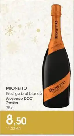 Supermercados Plaza MIONETTO Prestige brut blanco Prosecco DOC Treviso oferta