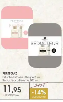 Supermercados Plaza PERTEGAZ Estuche lata eau the perfum Seducteur o Femme oferta