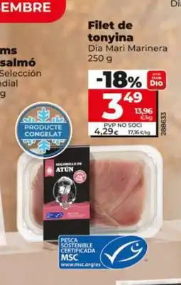 Dia DIA MARI MARINERA Filet de tonyina oferta