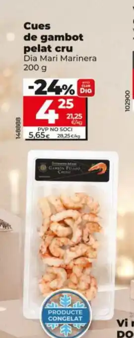 Dia DIA MARI MARINERA Cues de gambot pelat cru oferta