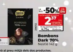 Dia NESTLÉ Bombons Dark 70% oferta