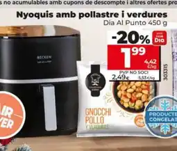 Dia DIA AL PUNTO Nyoquis amb pollastre i verdures oferta