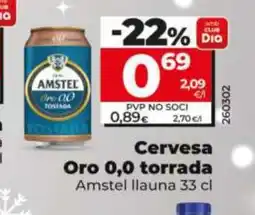 Dia AMSTEL Cervesa Oro 0,0 torrada oferta
