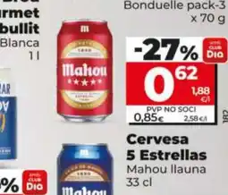 Dia MAHOU Cervesa 5 Estrellas oferta