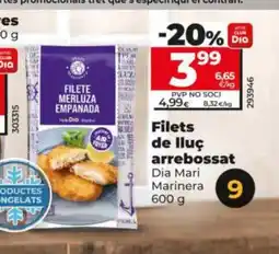 Dia DIA MARI MARINERA Filets de lluç arrebossat oferta