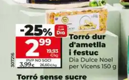 Dia DIA DULCE NOEL Torró dur d'ametlla i festuc oferta