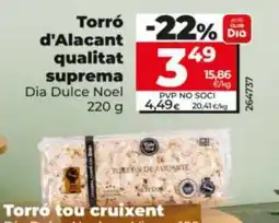 Dia DIA DULCE NOEL Torró d'Alacant qualitat suprema oferta