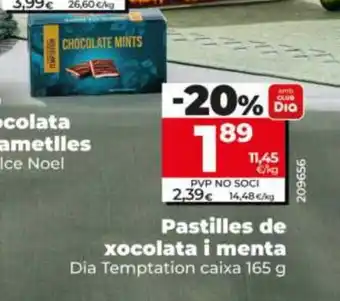 DIA TEMPTATION CAIXA Pastilles de xocolata i menta