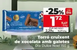 Dia DIA DULCE NOEL Torró cruixent de xocolata amb galetes oferta