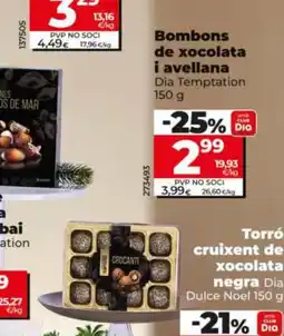 Dia DIA TEMPTATION Bombons de xocolata i avellana oferta