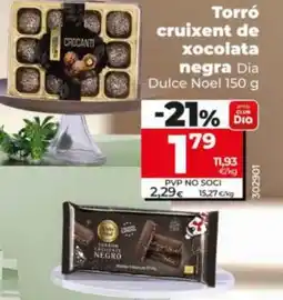 Dia DIA DULCE NOEL Torró cruixent de xocolata negra oferta