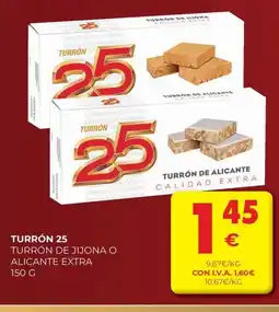 CashDiplo TURRÓN 25 Turrón de jijona o alicante extra oferta