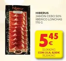 CashDiplo HIBERUS Jamón cebo 50% ibérico lonchas oferta