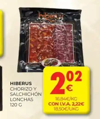 HIBERUS Chorizo y salchichón lonchas