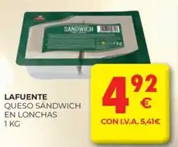 CashDiplo LAFUENTE Queso sandwich en lonchas oferta
