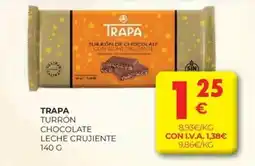 CashDiplo TRAPA Turrón chocolate leche crujiente oferta