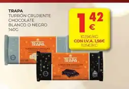 CashDiplo TRAPA Turrón crujiente chocolate blanco o negro oferta
