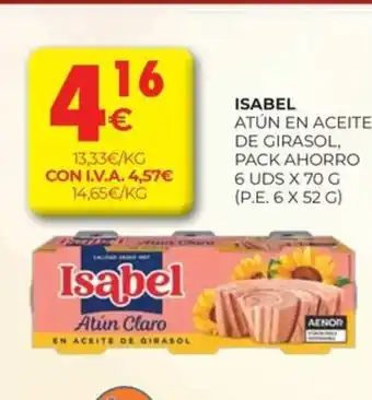 CashDiplo ISABEL Atún en aceite de girasol, pack ahorro oferta