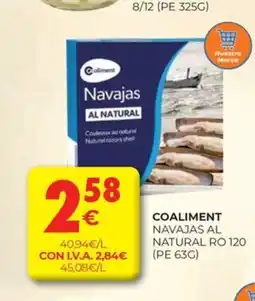CashDiplo COALIMENT Navajas al natural ro oferta