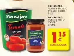 CashDiplo MENSAJERO Tomate entero pelado extra oferta