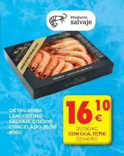 CashDiplo Octogamba langostino salvaje cocido congelado 20/30 oferta