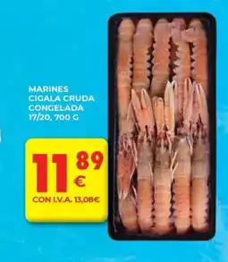 CashDiplo Marines cigala cruda congelada 17/20 oferta